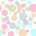 Abstract seamless pattern with colorful circles shapes